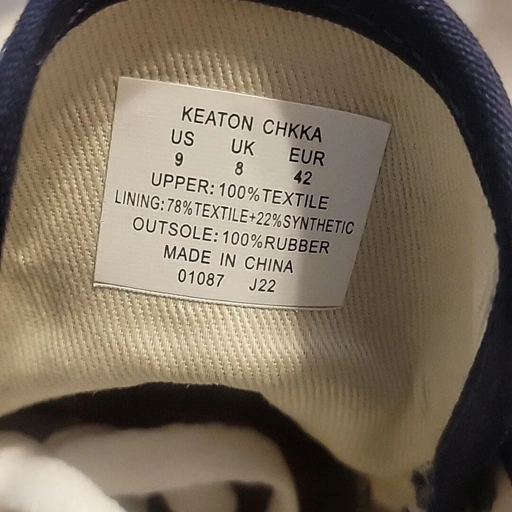 POLO RALPH LAUREN Keaton Chukka Boot‎  Mens 9 Blue Canvas Lace Up Shoes
